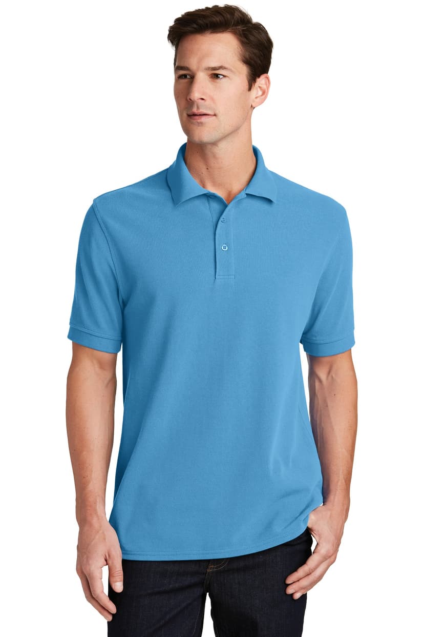 Port & Co Combed Ring Spun Pique Polo.