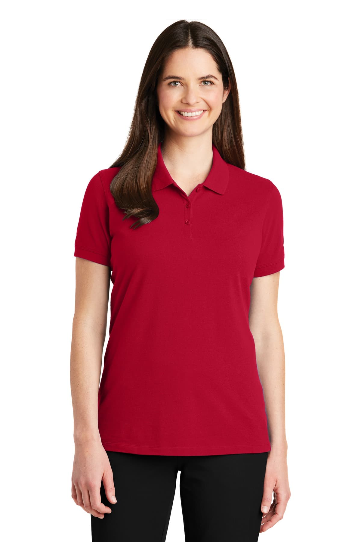 Port Authority Women's EZCotton Polo. in Apple Red