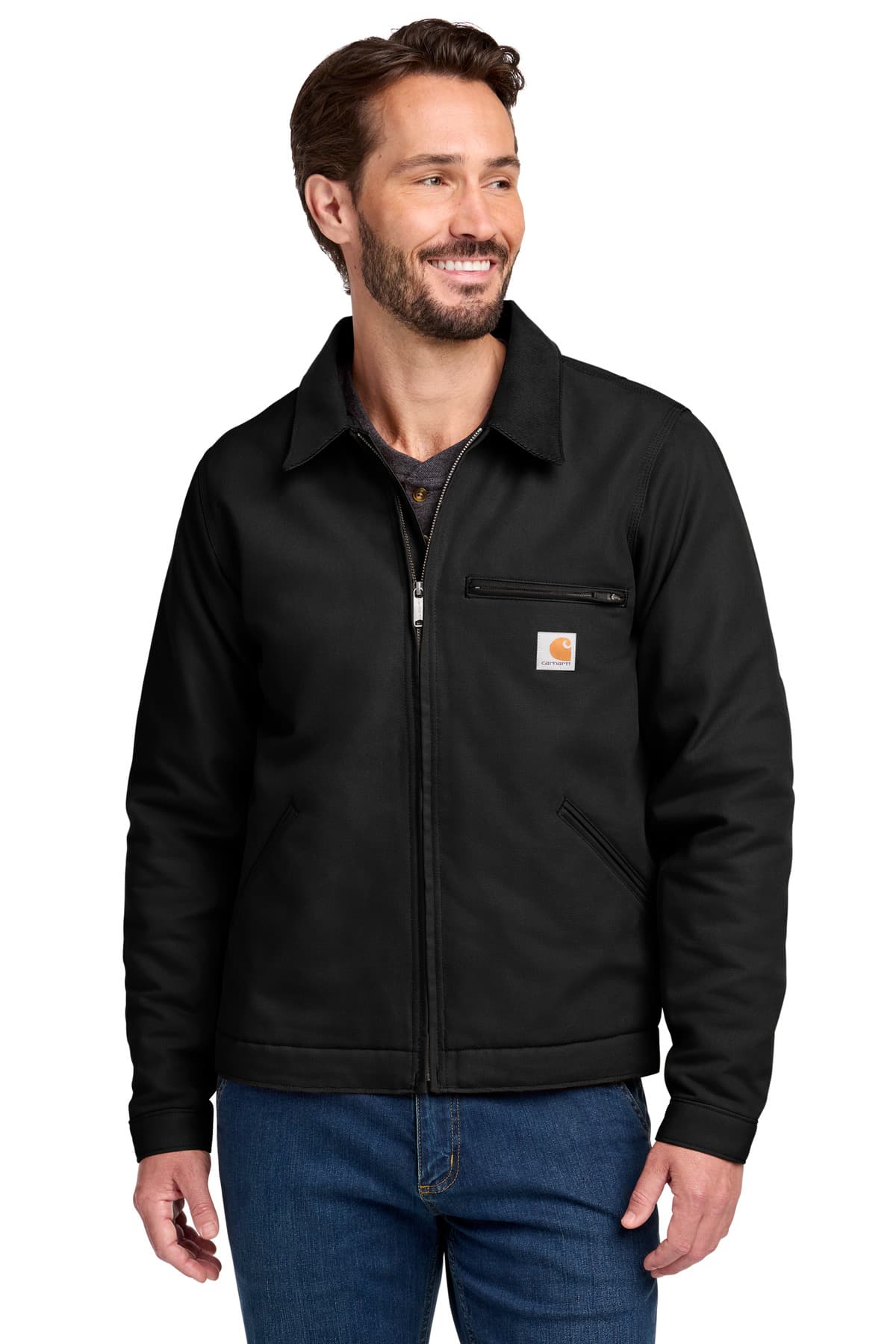 Carhartt Tall Duck Detroit Jacket in Black
