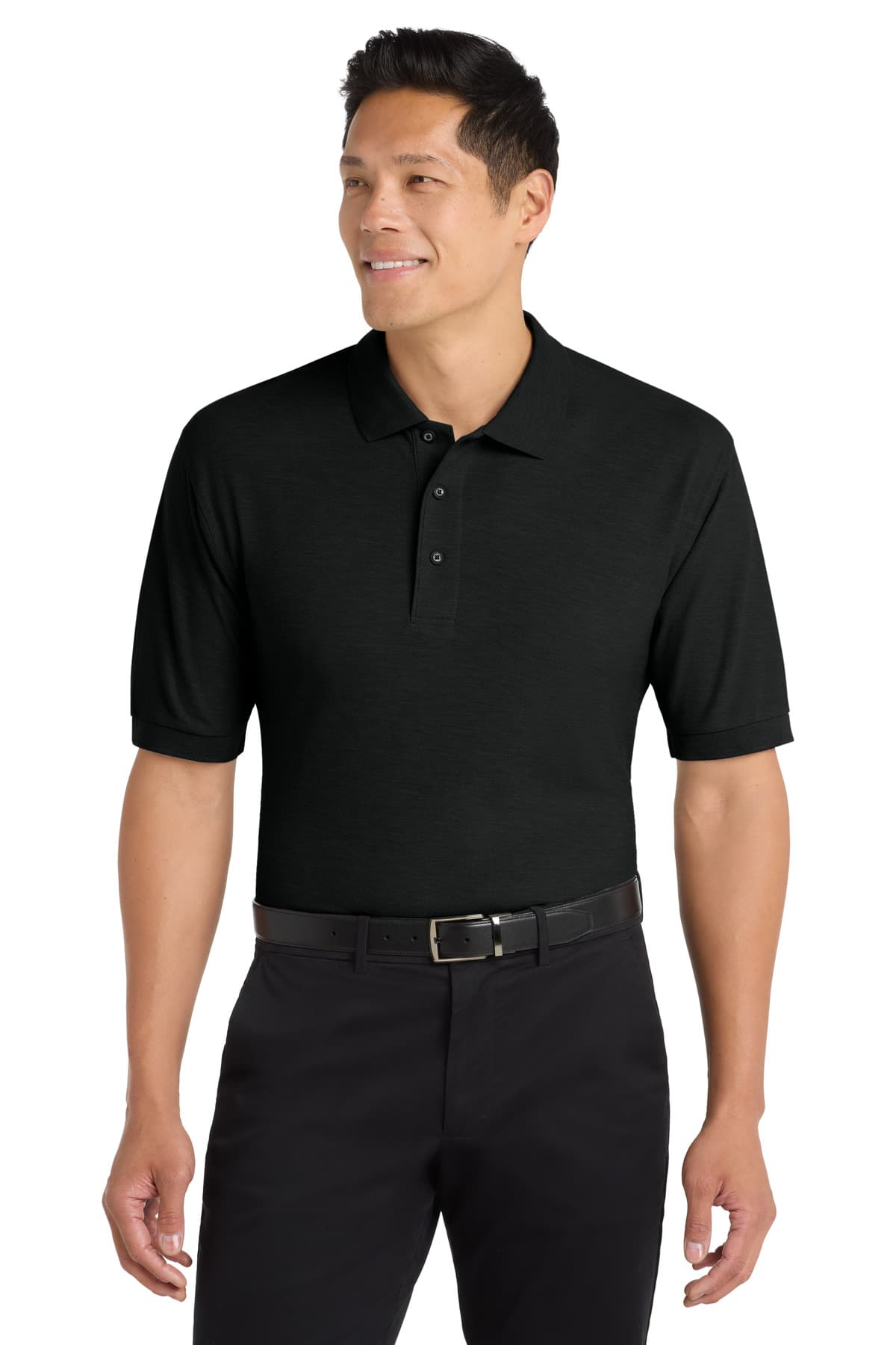 Port Authority Silk Touch Polo in Black