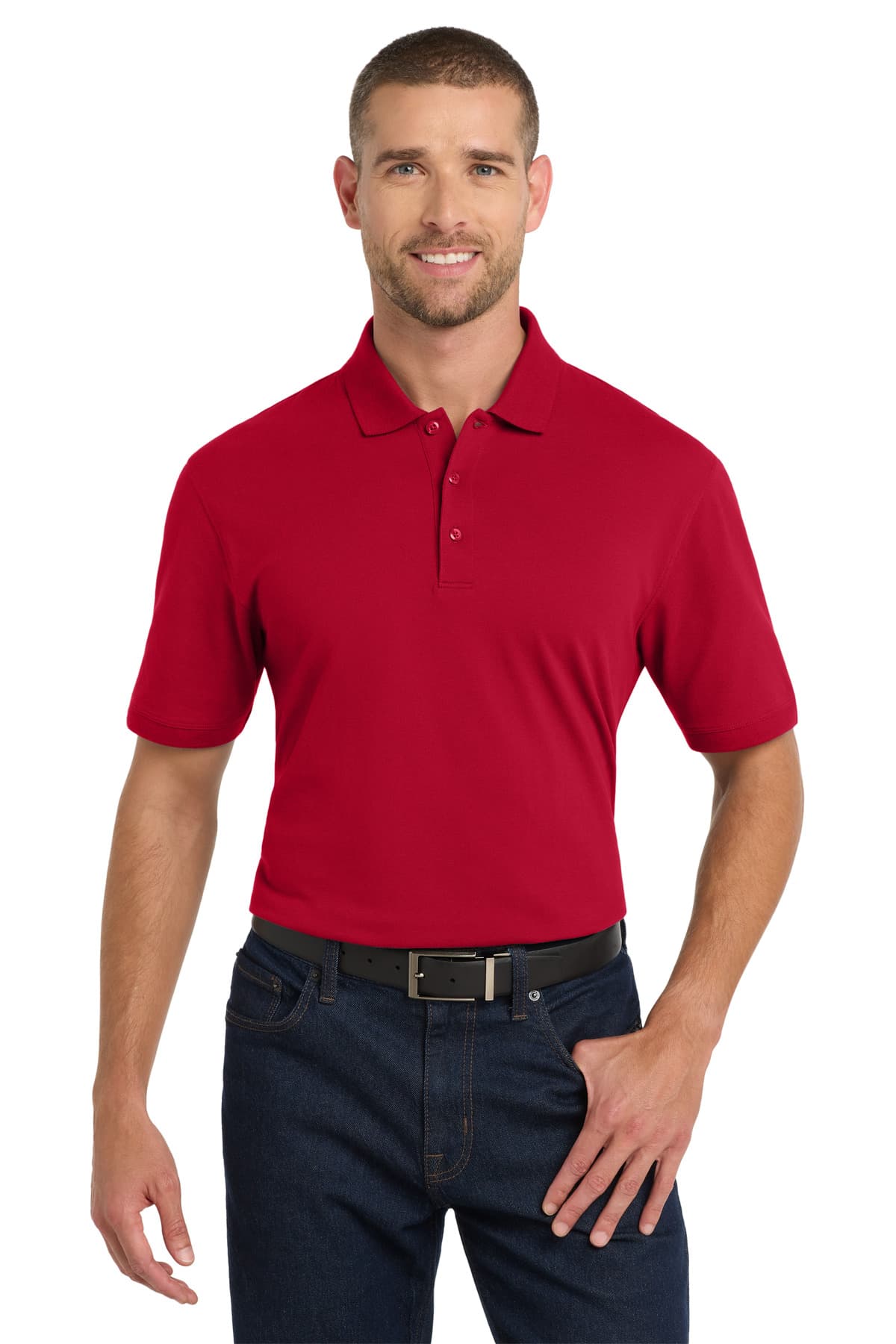 Port Authority EZCotton Polo. in Apple Red
