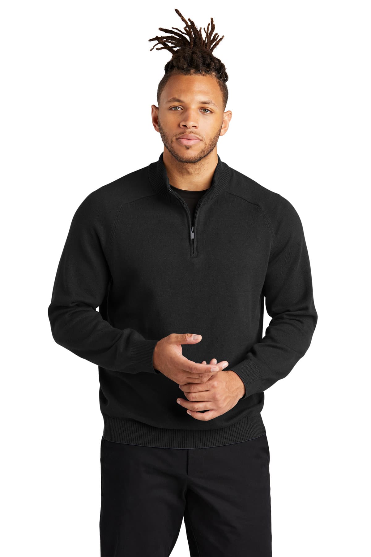 Mercer+Mettle 1/4-Zip Sweater in Deep Black