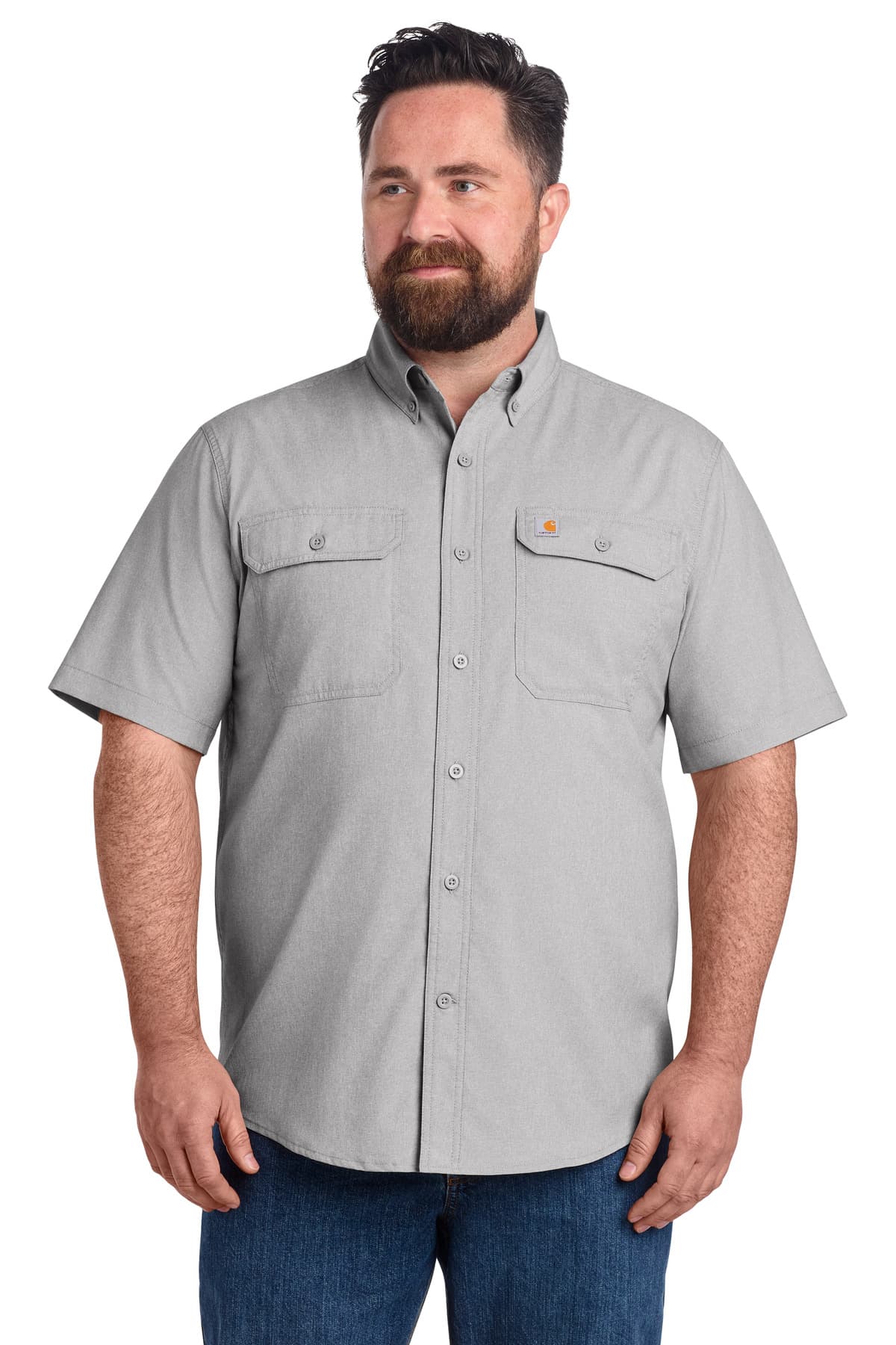Carhartt Force Solid Short Sleeve Shirt in Steel