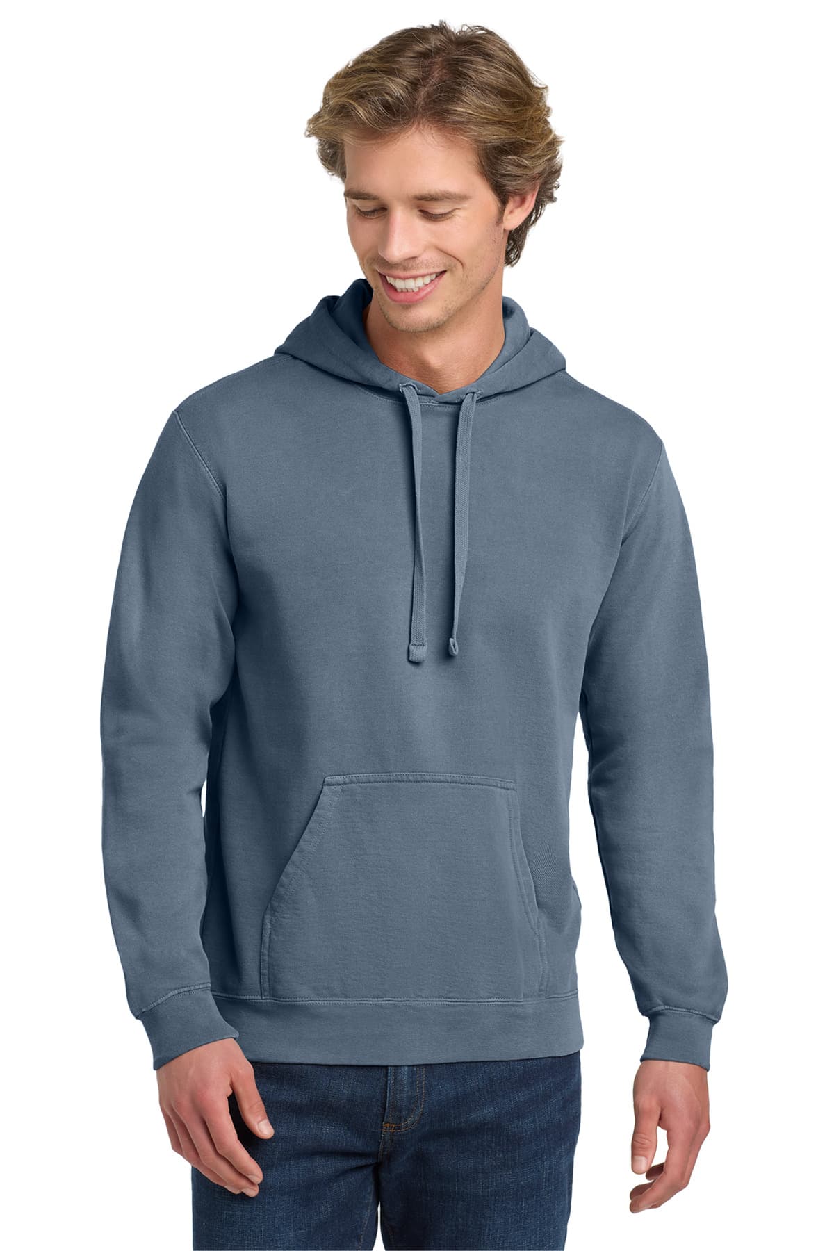 Comfort Colors Ring Spun Hooded Sweatshirt in Blue Jean