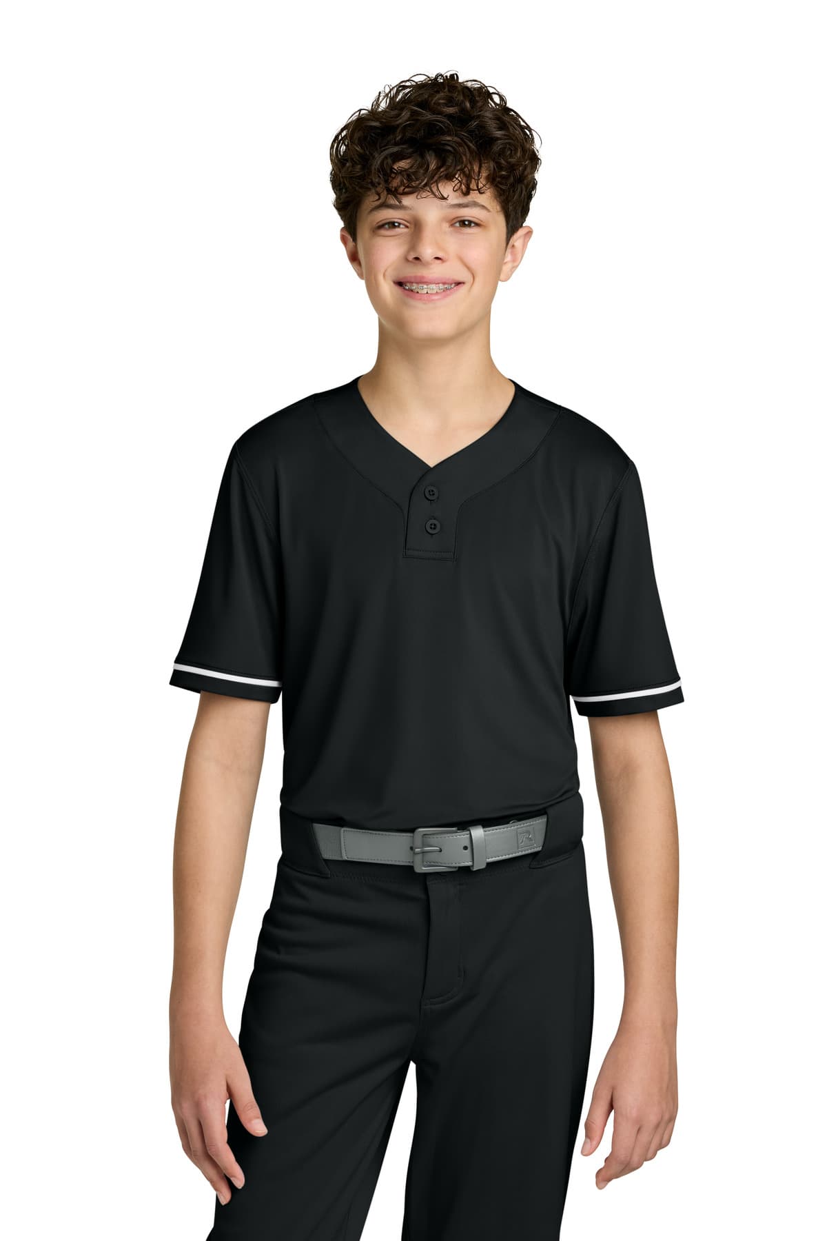 Richardson Youth Select 2-Button Baseball Jersey in Black
