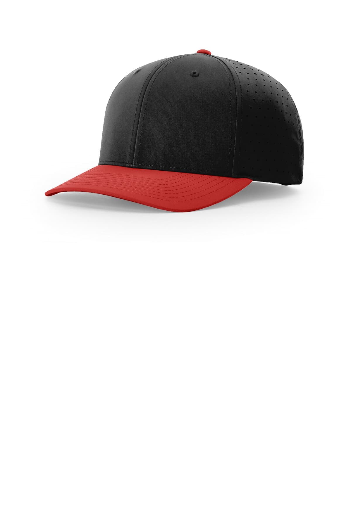 Richardson Laser Perf R-Flex Snapback in Black/ Black/ Red