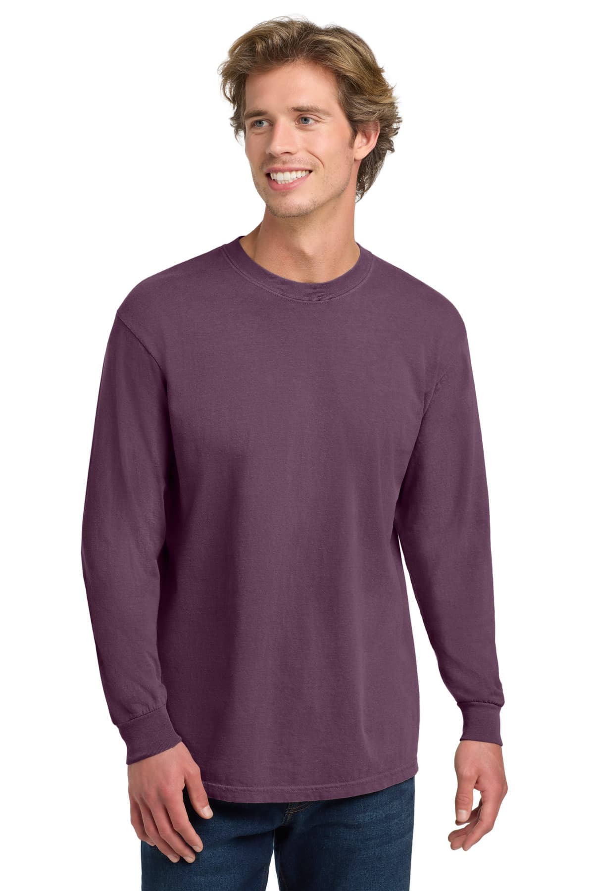 Comfort Colors Heavyweight Ring Spun Long Sleeve Tee in Berry